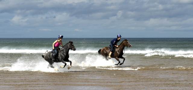 Horse riding on Embleton Beach